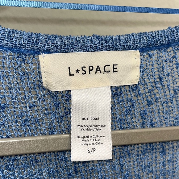 L*SPACE x REVOLVE | Bestseller Sheer Knit Topanga Dress in Cornflower | Size S - Picture 7 of 8